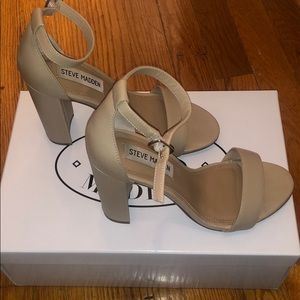 Carrson blush leather heel